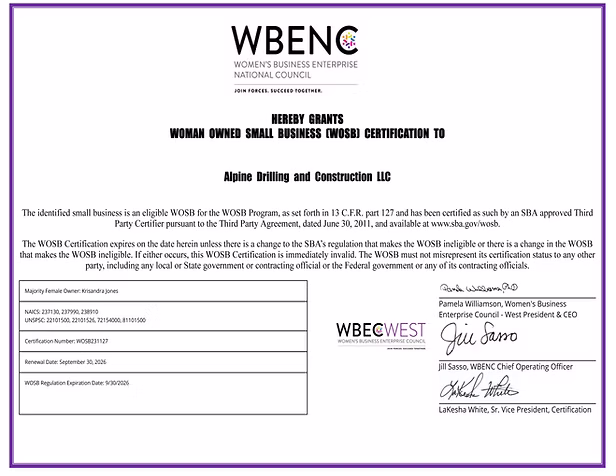 WOSB Certificate